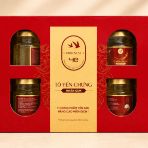 Tổ Yến Chưng Nhân Sâm Bird Nest HE (Hộp Quà 6 Lọ)