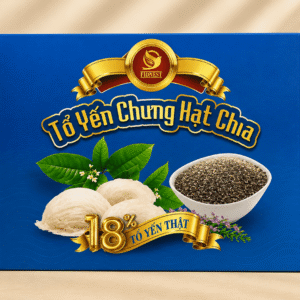 Tổ Yến Chưng Hạt Chia FIDINEST 18% Tổ Yến (Hộp Quà 6 Lọ)