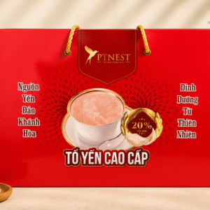 Tổ Yến Chưng Cao Cấp PTNEST 20% Tổ Yến (Hộp Quà 6 Lọ)