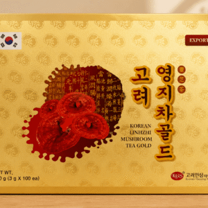 Trà Linh Chi Hàn Quốc Korean Linhzhi Mushroom Tea Gold (Hộp 100 Gói x 3g)