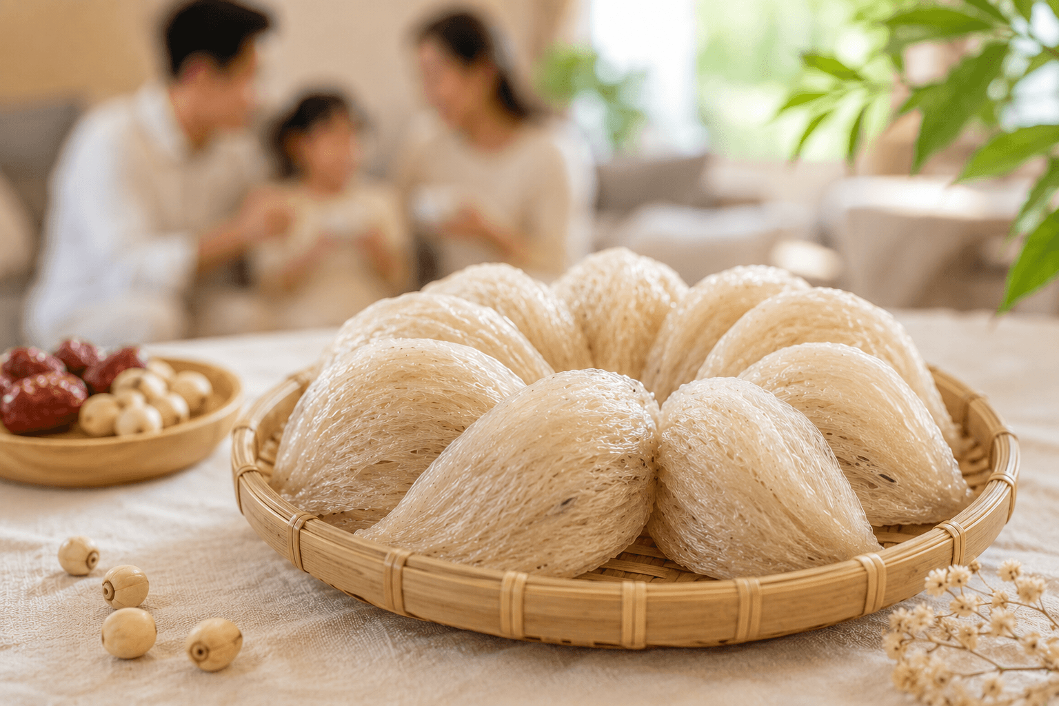 Gia đình sử dụng tổ yến để bổ sung dinh dưỡng
