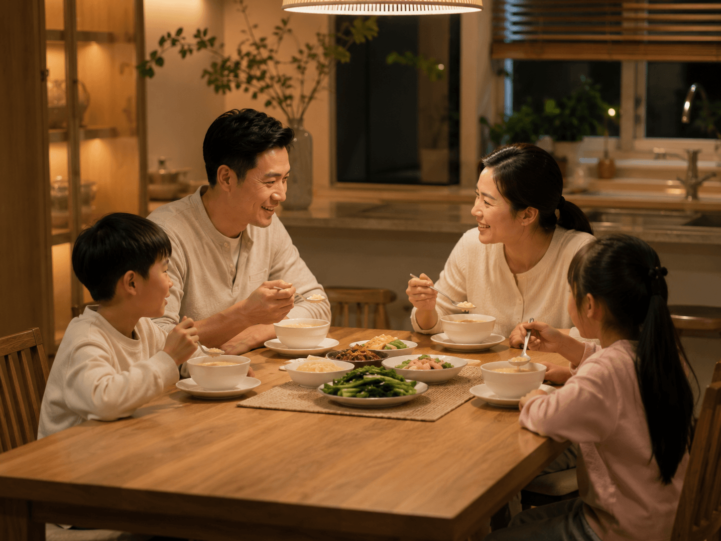 Gia đình thưởng thức tổ yến