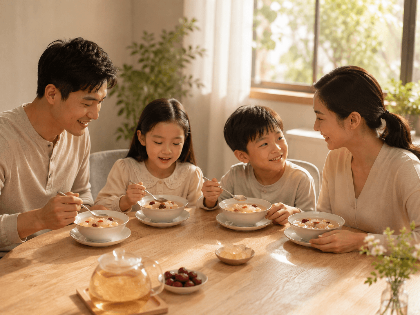 Gia đình cùng thưởng thức tổ yến