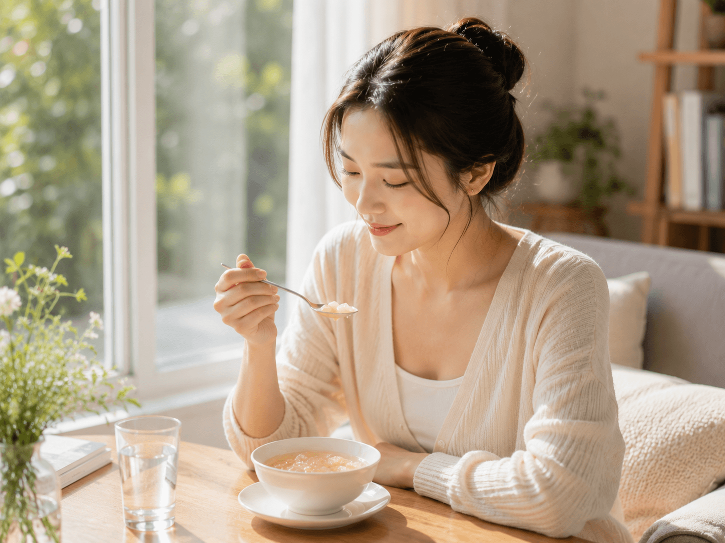 Phụ nữ sử dụng tổ yến